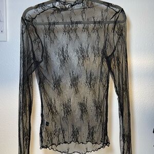 Black sheer top